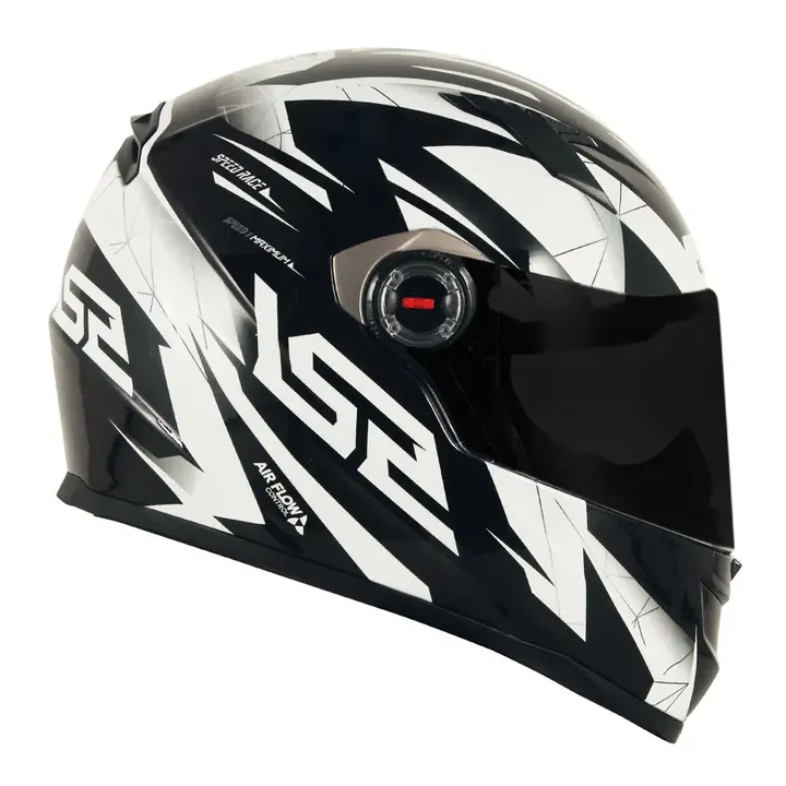 CAPACETE LS2 CLASSIC DRAZE PRETO E BRANCO