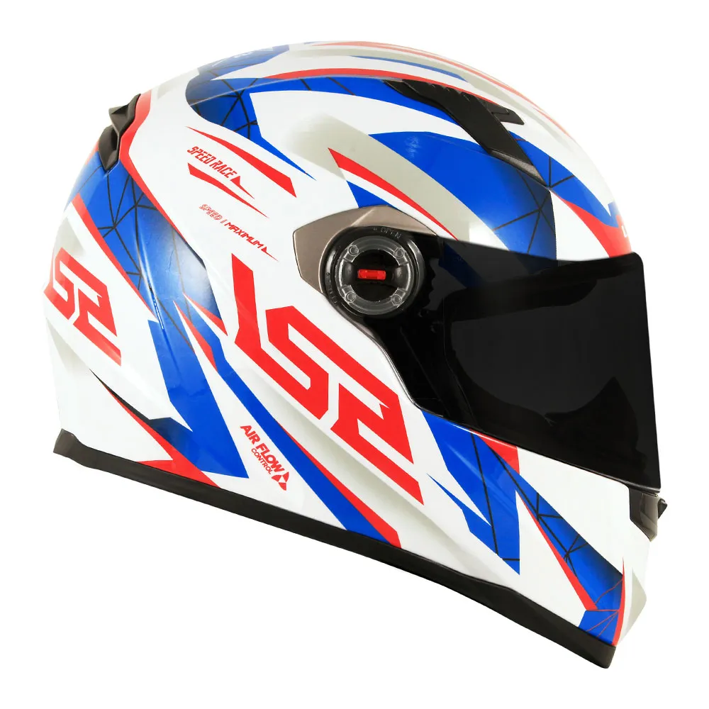 Capacete LS2 Classic Draze Azul Vermelho